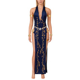 Official Queen Marika the Eternal Elegant Sleeveless Long Gown Cosplay Costume - Halloweez
